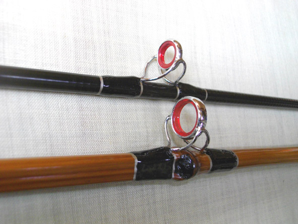 ルアーガイドとハイツルトップ付竿