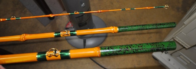 最終仕上げ前の和竿