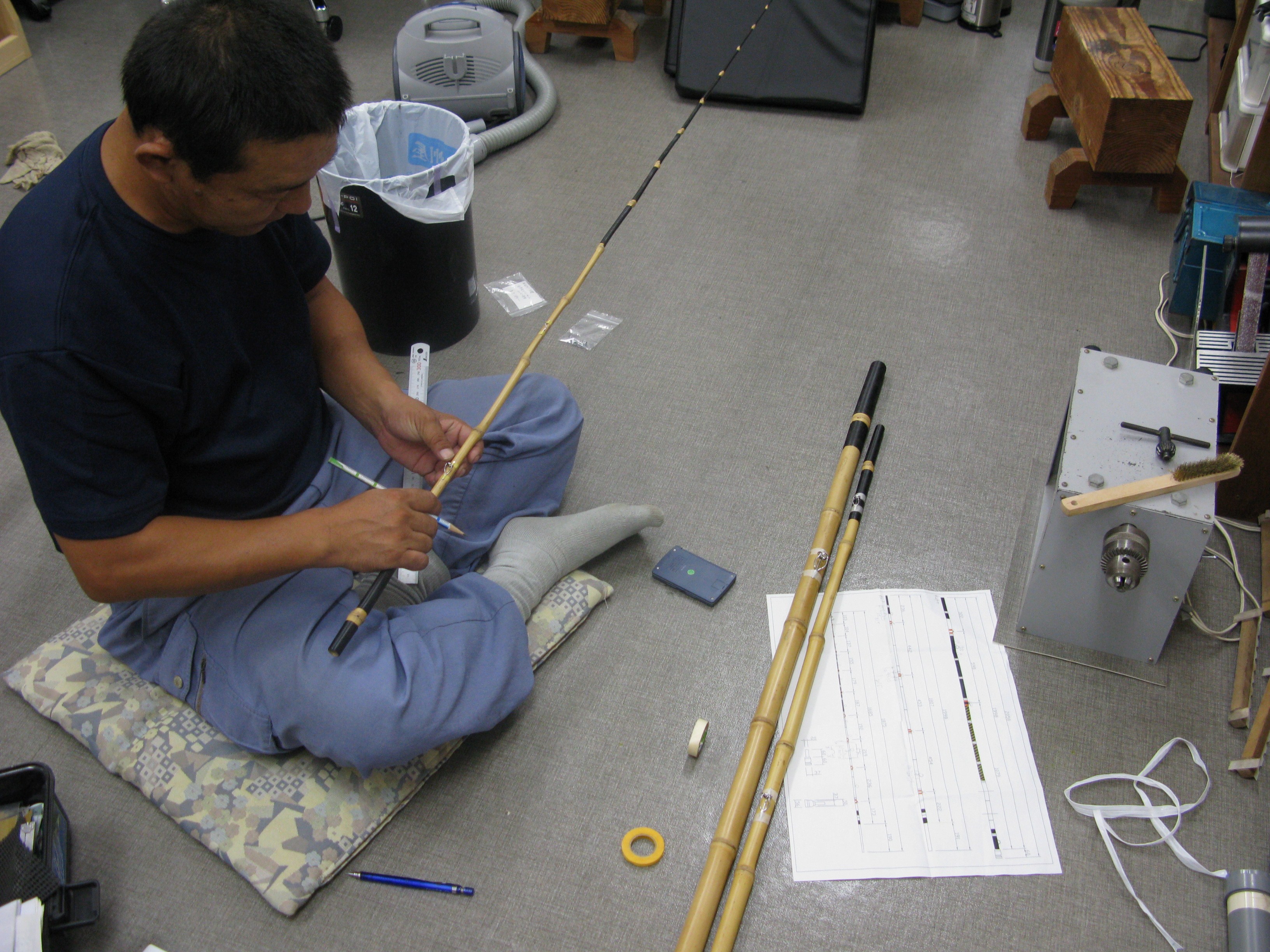 石鯛竿制作風景